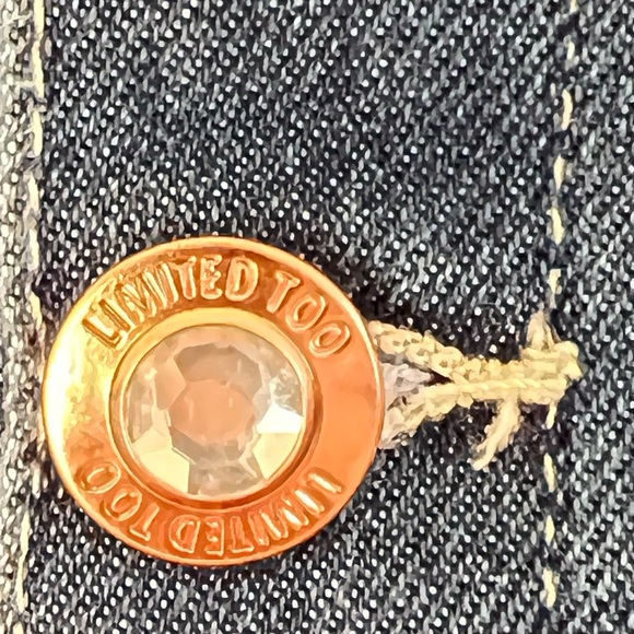 Limited Too Girls Vest 8 Blue‎ Denim Button Up Jewelled Cotton School Casual $52 - Picture 12 of 12